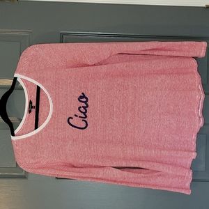 RW&CO XL linen long sleeve top